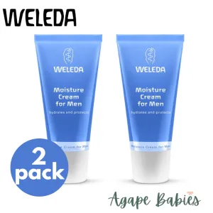 [2-Pack] Weleda Moisture Cream for Men, 30ml