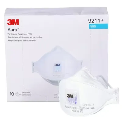 3M 9211  Aura N95 Disposable Particulate Respirator Mask. Box/10 Each