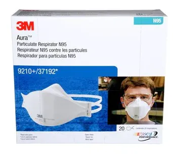 3M Aura Particulate Respirator, N95, 9210 