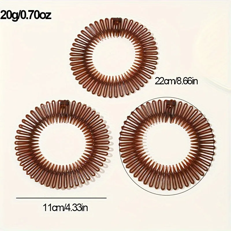 3pcs Invisible Elastic Hair Comb Set for Stylish Hair