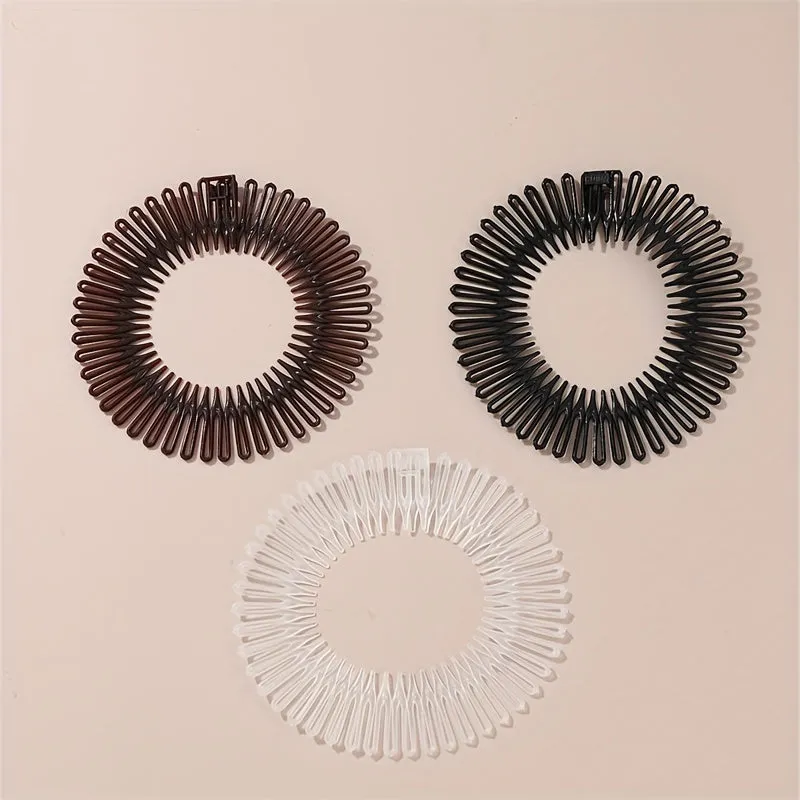 3pcs Invisible Elastic Hair Comb Set for Stylish Hair