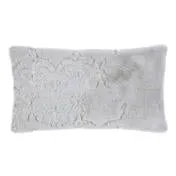 Abby Embroidered Faux Fur Cushion