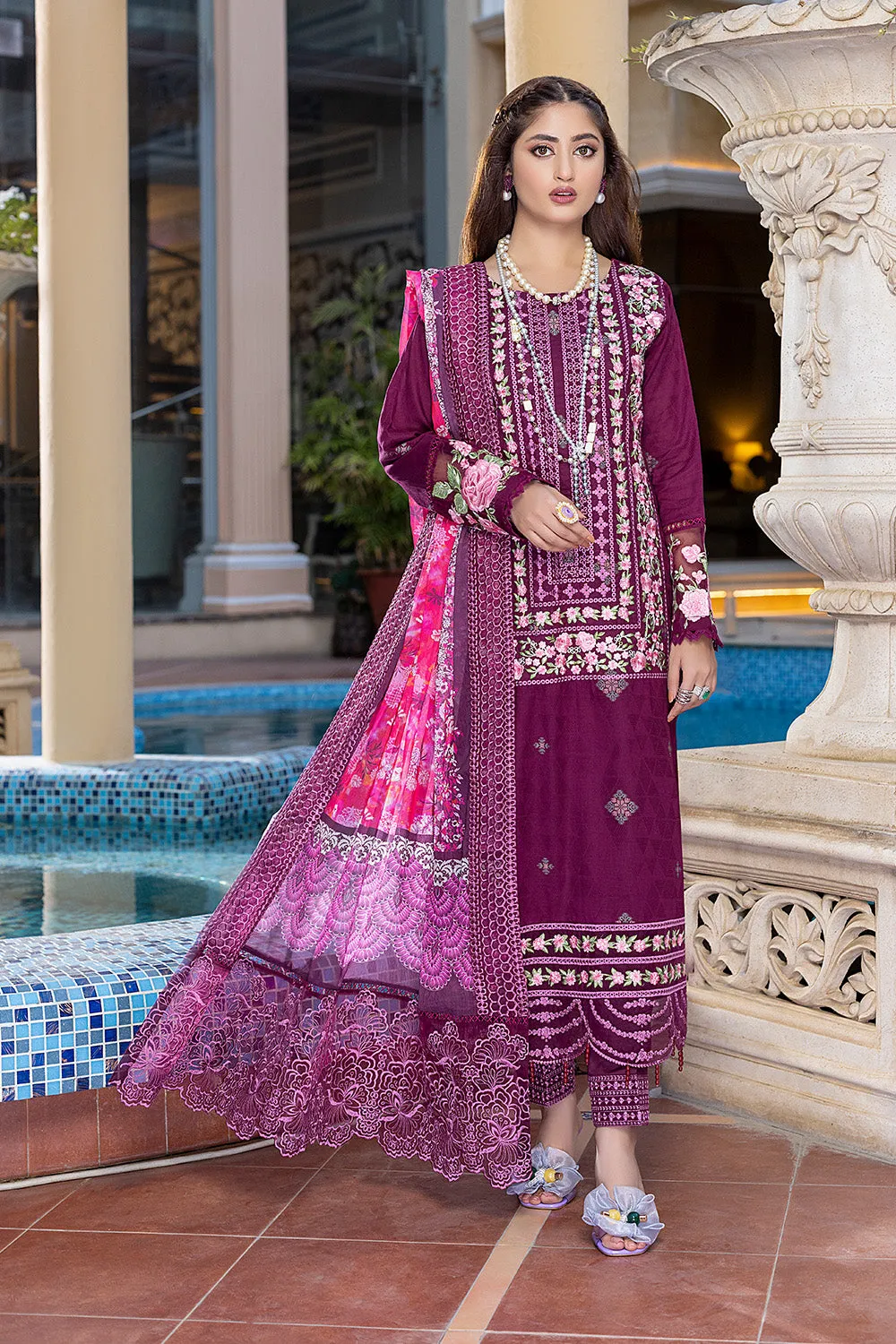 Azure Festive Luxury Lawn Collection 2022 – Imperial Ornate