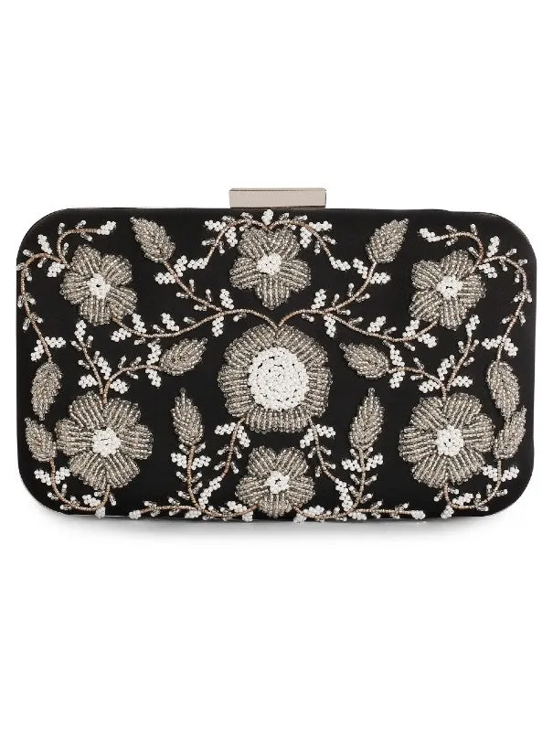 Black Ornate Clutch Bag