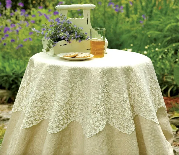 Blossom Round Lace Table Toppers 42"