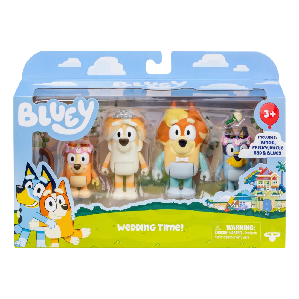 BLUEY S10 FIGURE 4 PACK WEDDING TIME