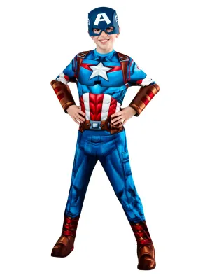 Captain America Mechstrike Deluxe Costume for Kids - Marvel Avengers Mech Strike