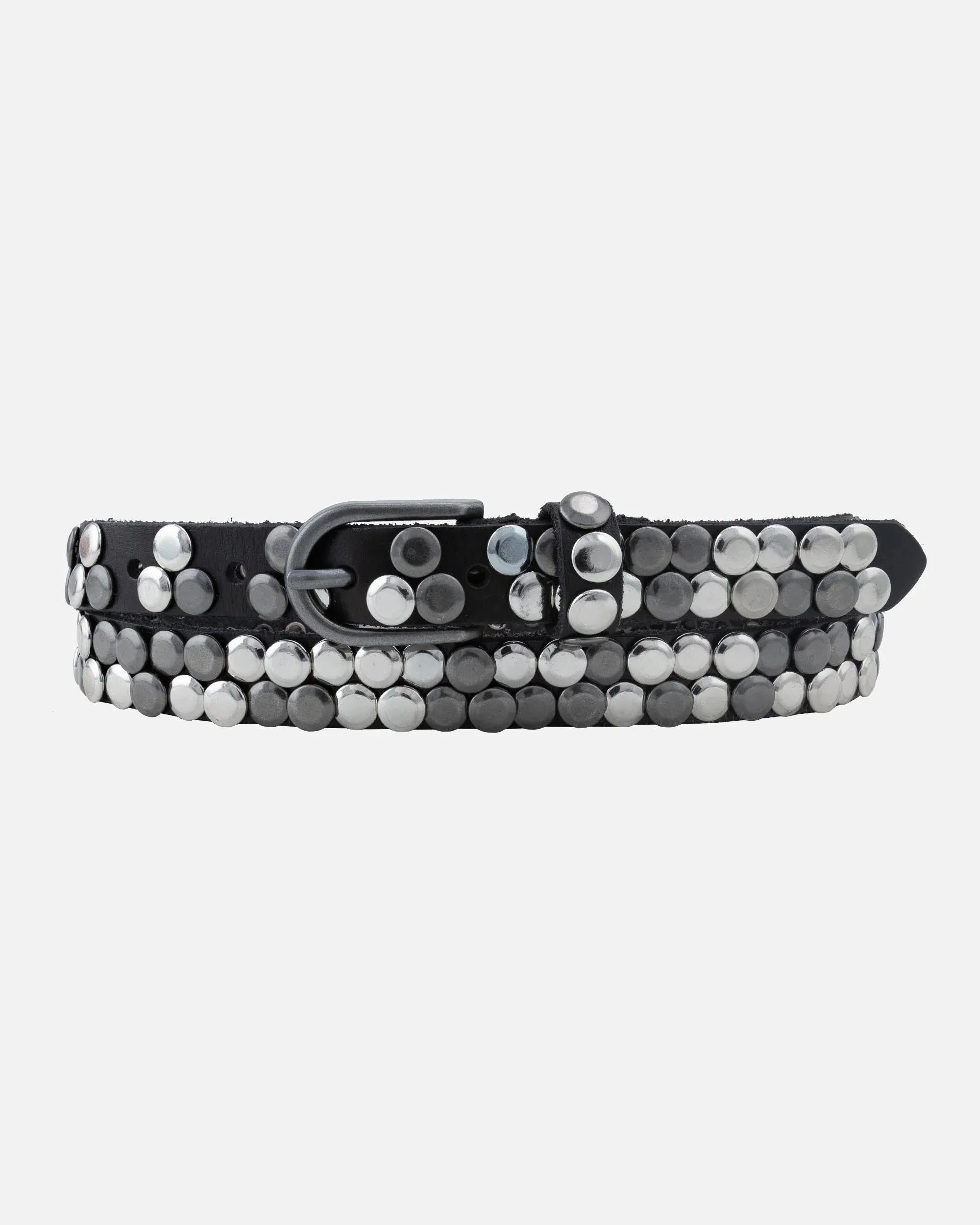 Chiara Skinny Studded Leather Belt