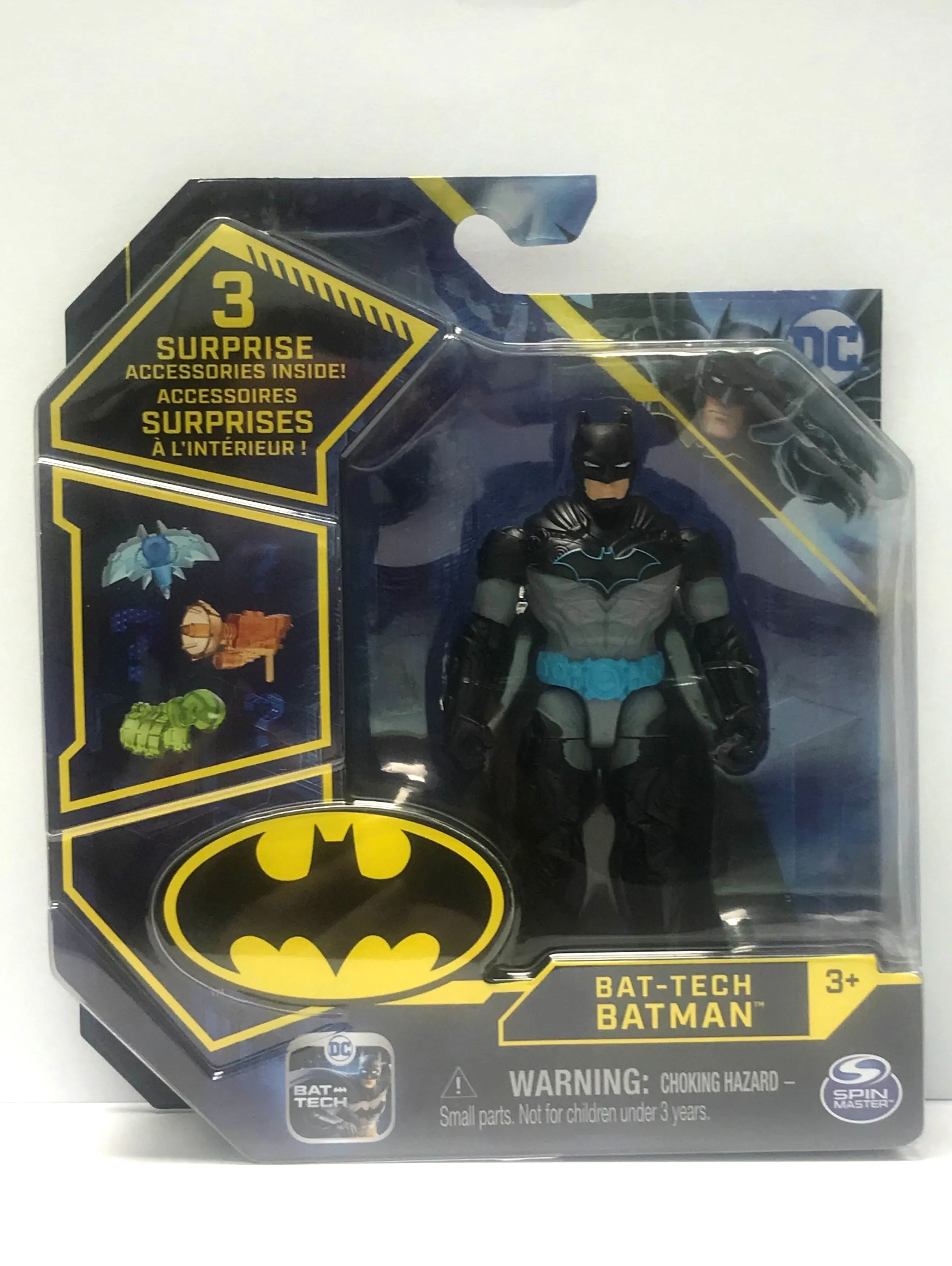 DC Batman Series 2 Batman Basic 10cm Figure Bat-Tech Batman Black & Grey Suit With Light Blue Belt