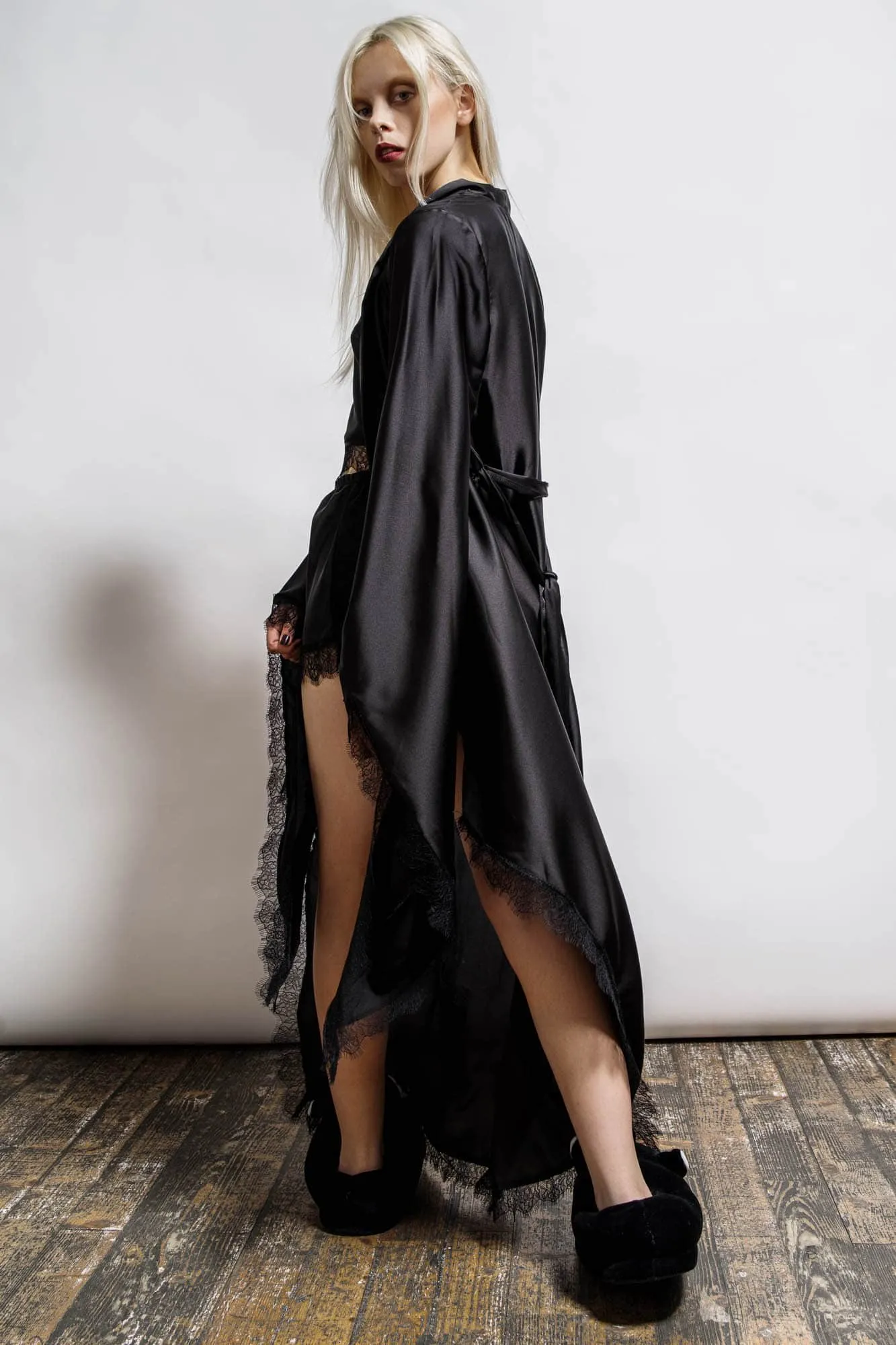 Deadly Daze Satin Robe [B]