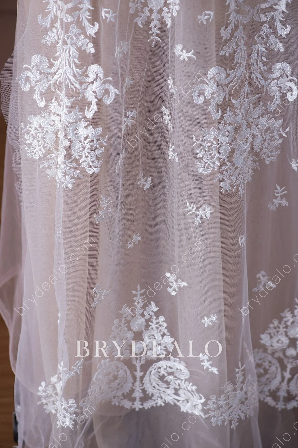 Delicate Botanic Embroidery Lace Fabric