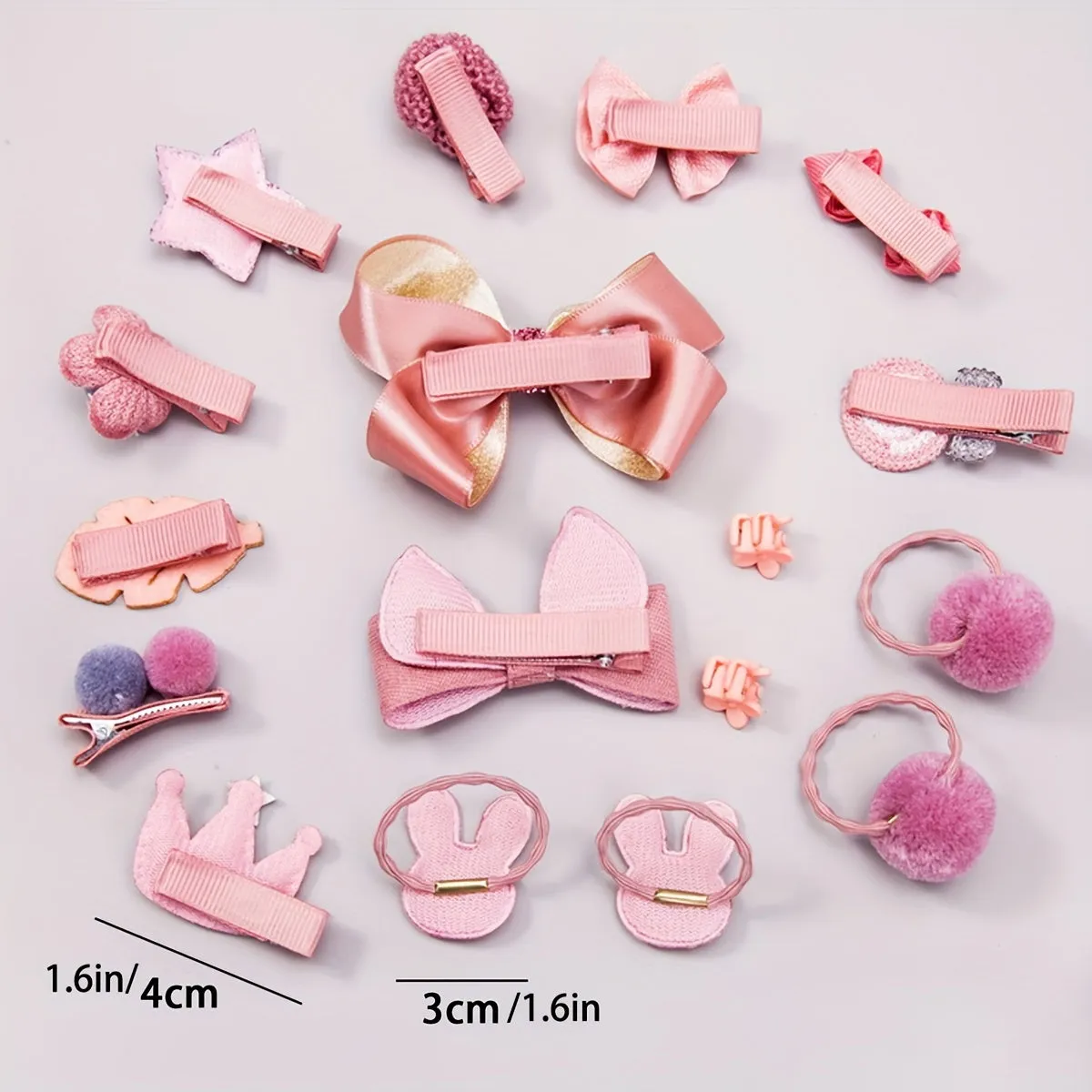 Deluxe Hair Clip Set 18pcs Girls Hair Accessories in Gift Box