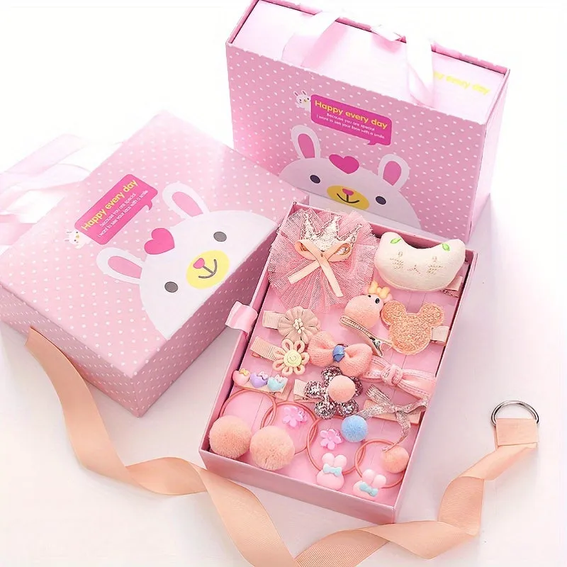 Deluxe Hair Clip Set 18pcs Girls Hair Accessories in Gift Box