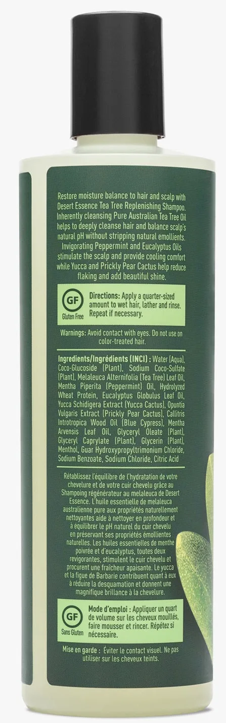 Desert Essence Tea Tree Replenishing Shampoo 12.7oz