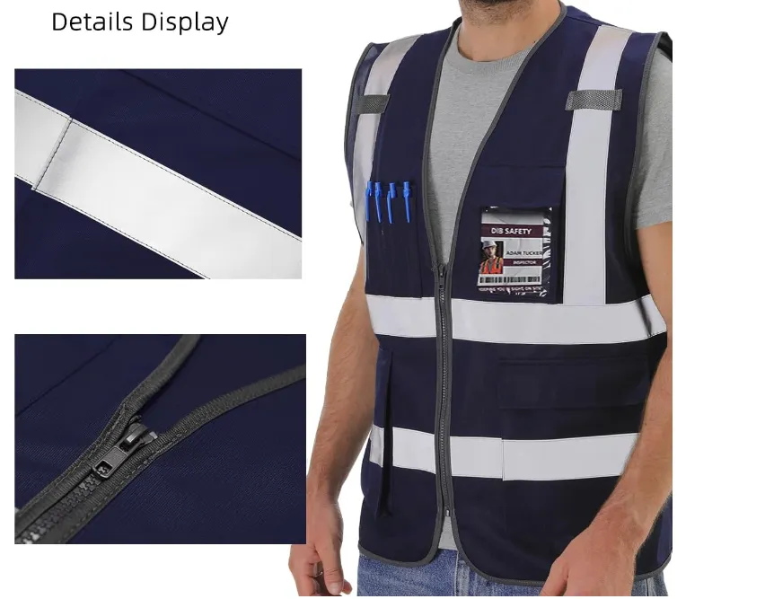 Dib Safety Reflective Vest - Navy