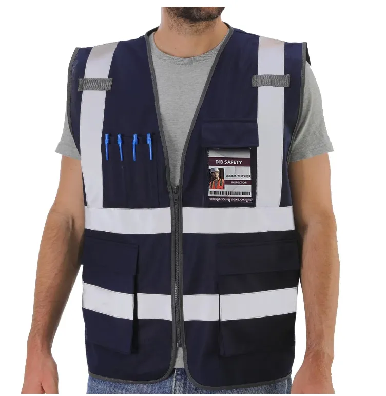 Dib Safety Reflective Vest - Navy