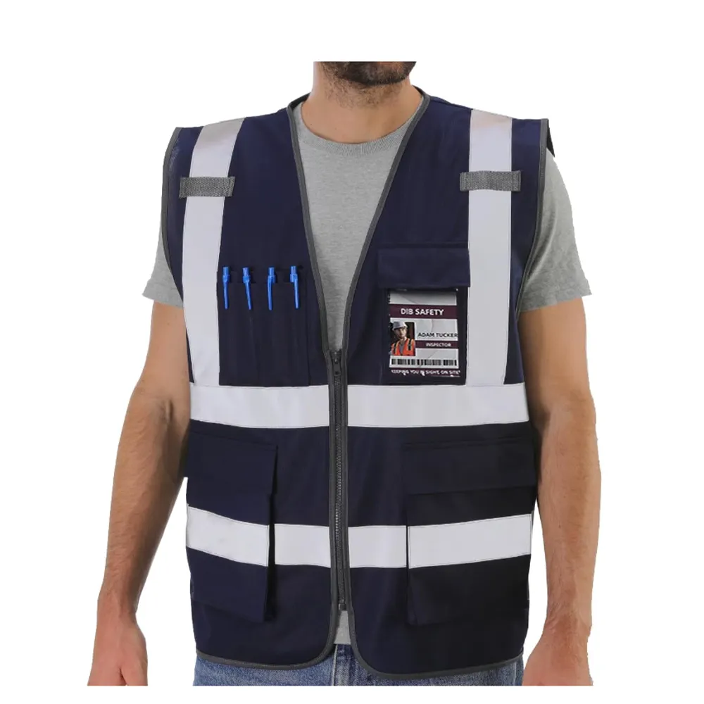 Dib Safety Reflective Vest - Navy