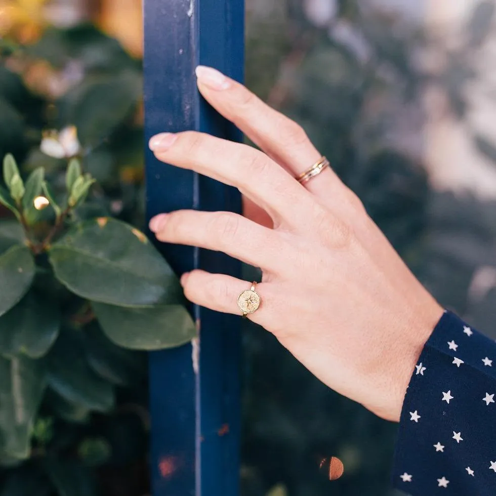 Eight Pointed Star Ring