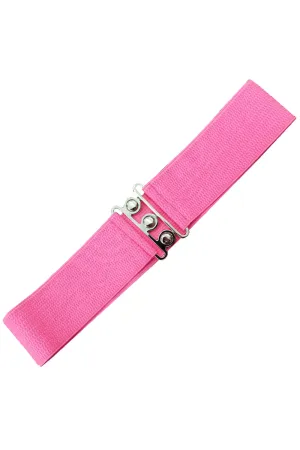 Elastic Waist Belt in Bright Pink by Banned Apparel