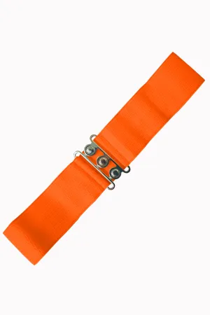 Elastic Waist Belt in Orange by Banned Apparel