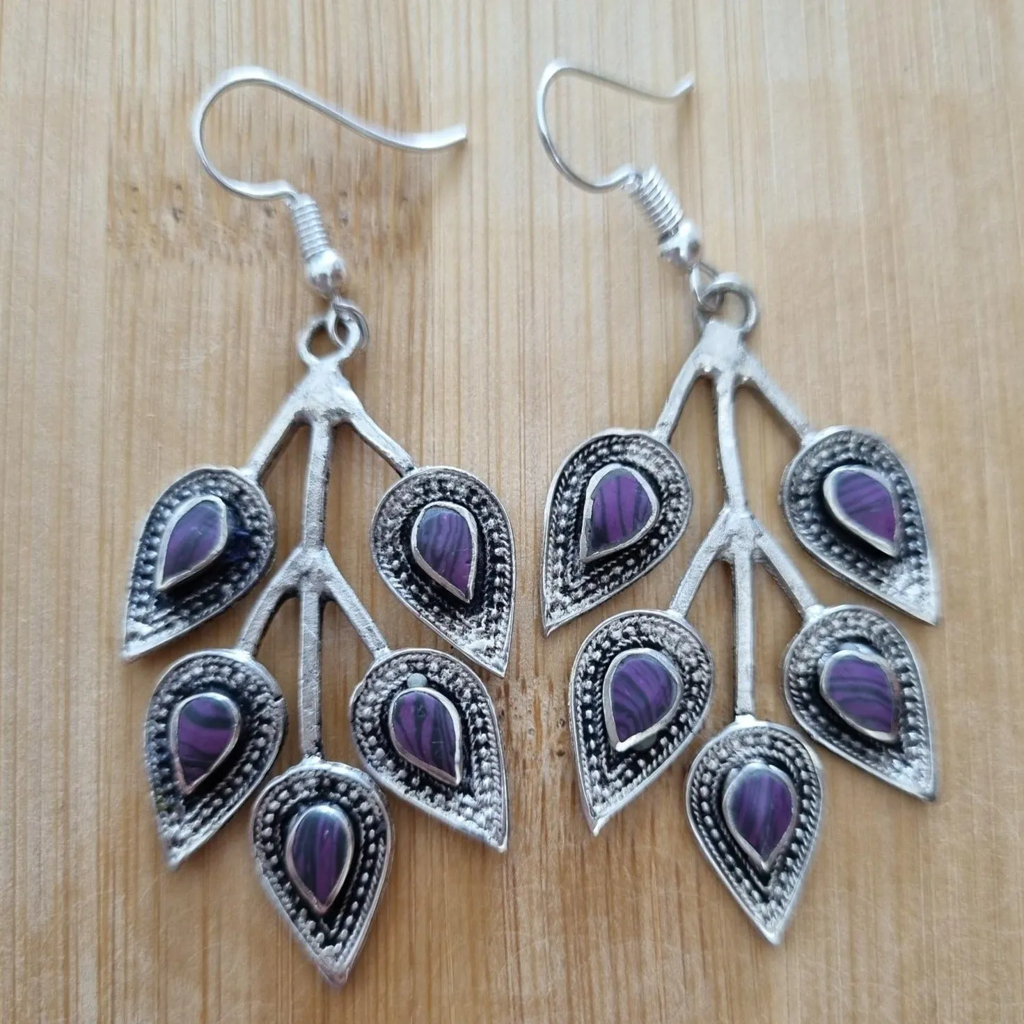 Kuchi Leaf Tribal Earrings