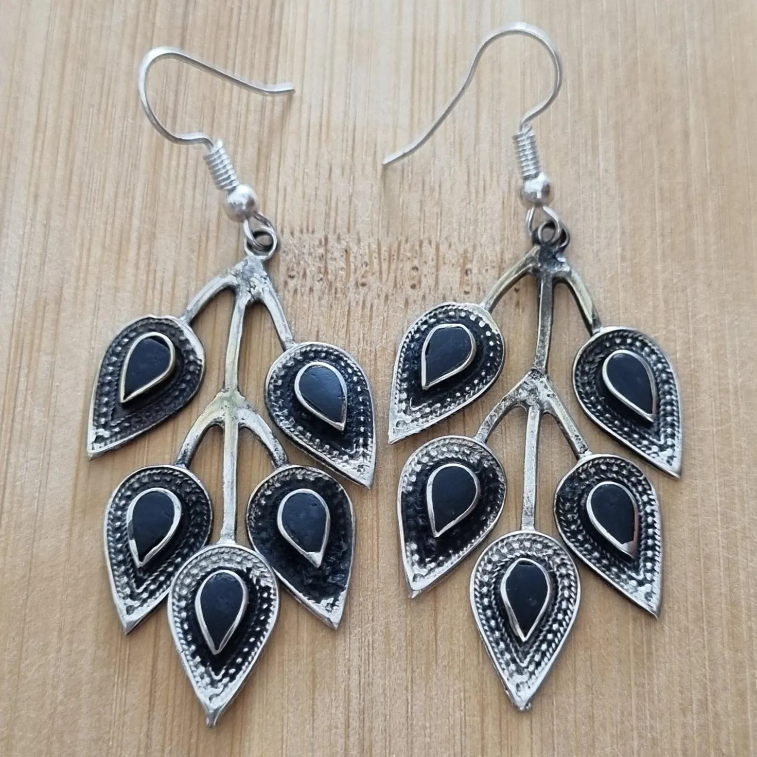 Kuchi Leaf Tribal Earrings