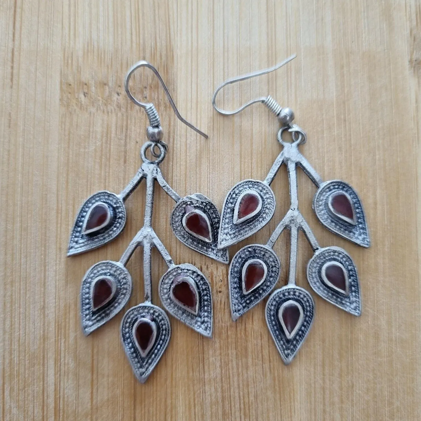 Kuchi Leaf Tribal Earrings