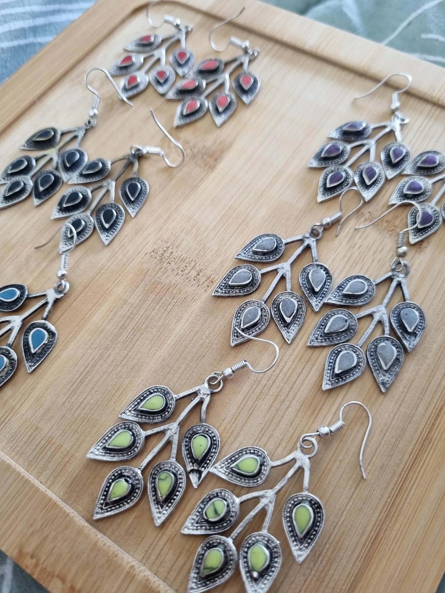 Kuchi Leaf Tribal Earrings