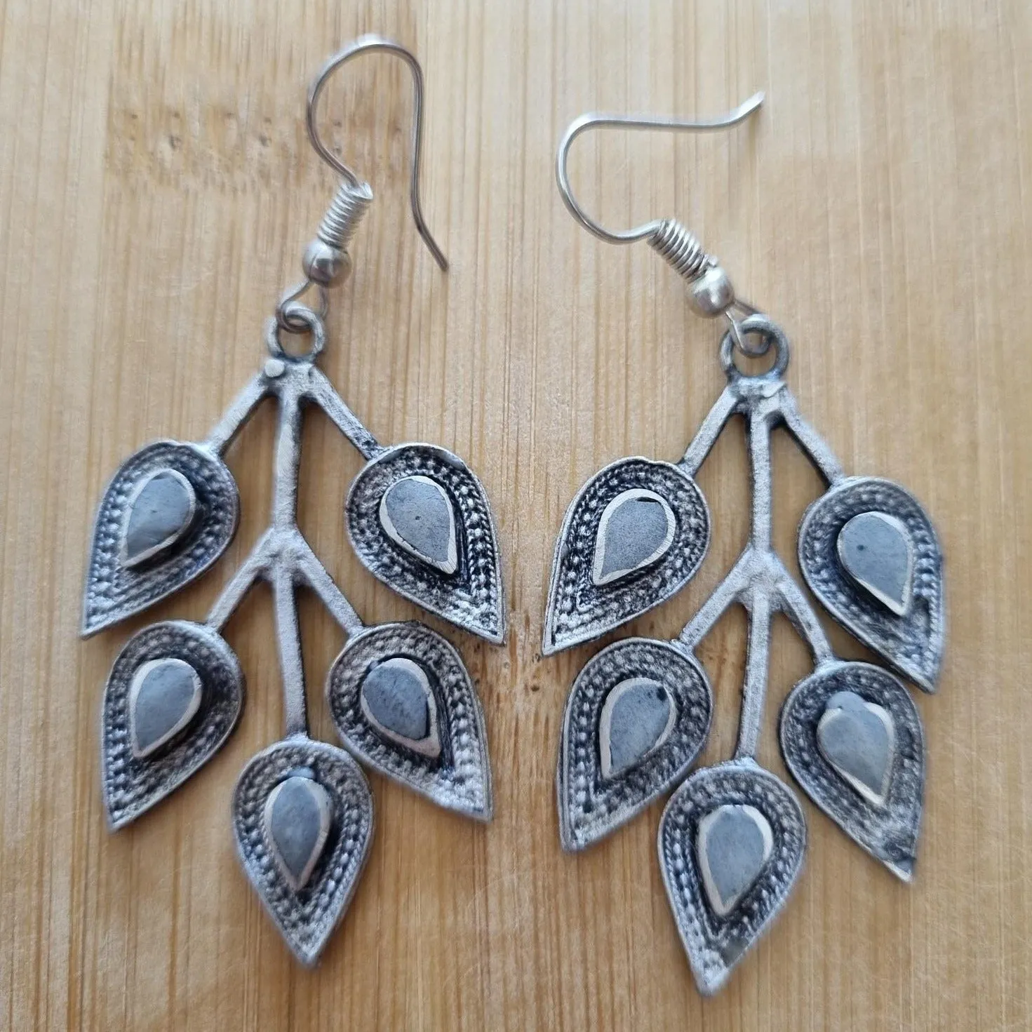 Kuchi Leaf Tribal Earrings