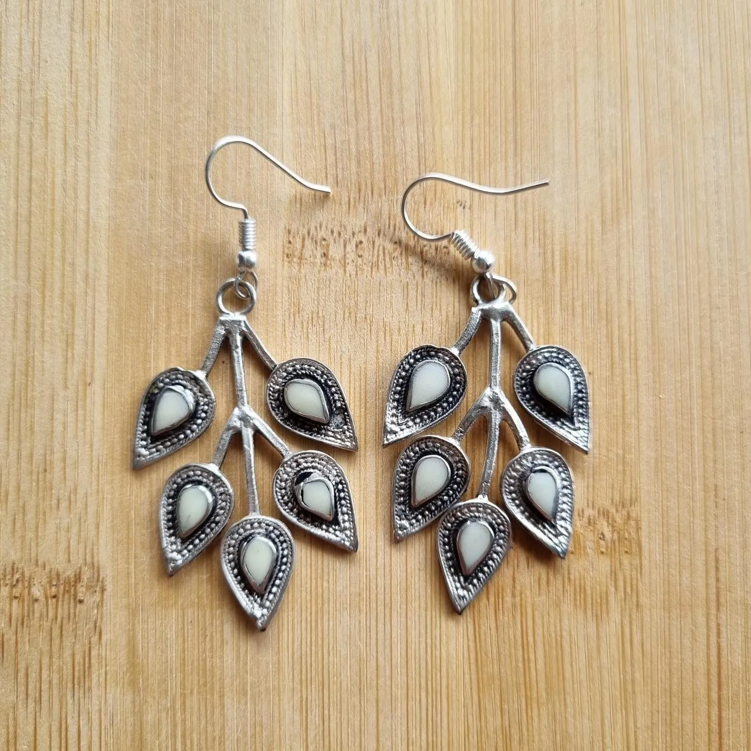 Kuchi Leaf Tribal Earrings