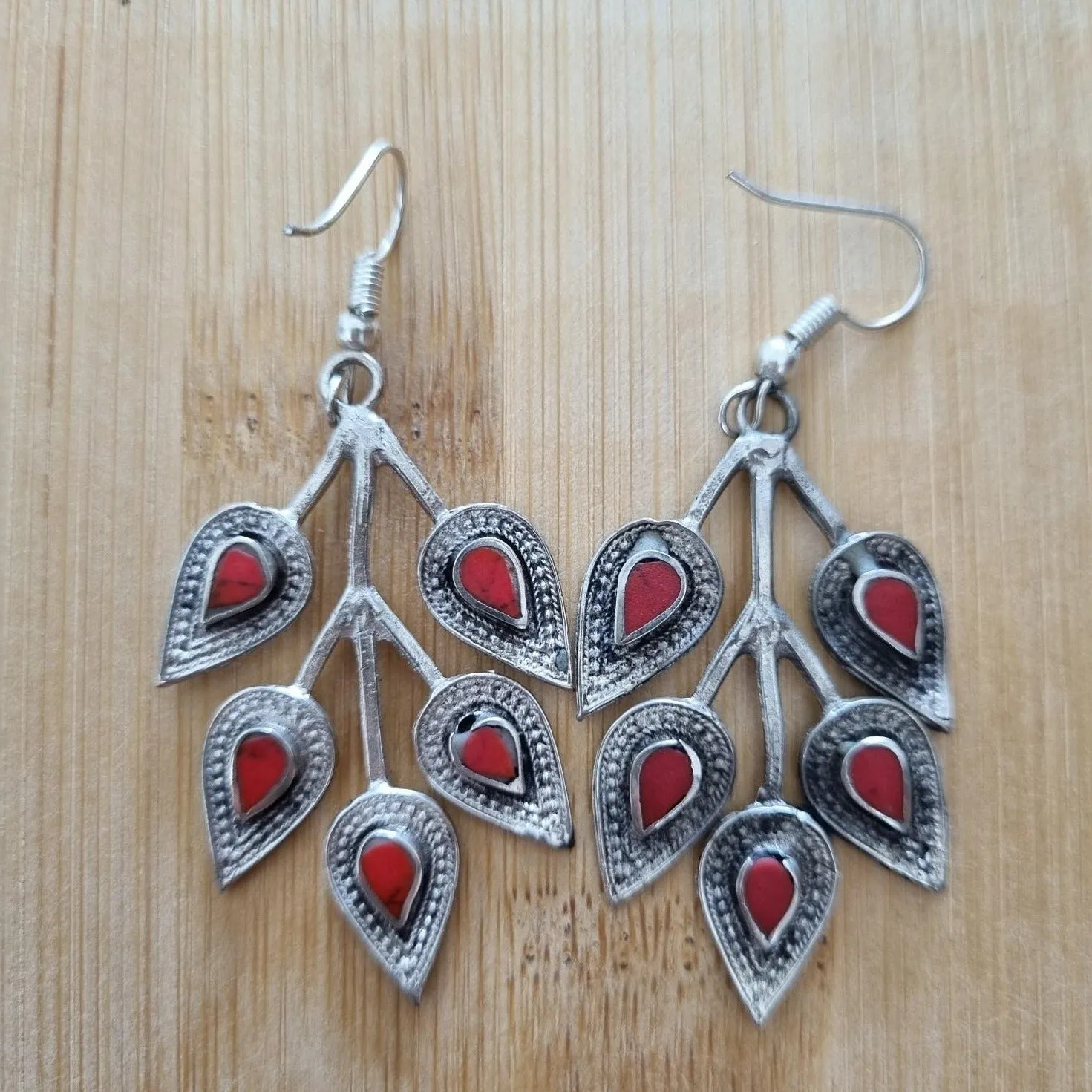 Kuchi Leaf Tribal Earrings