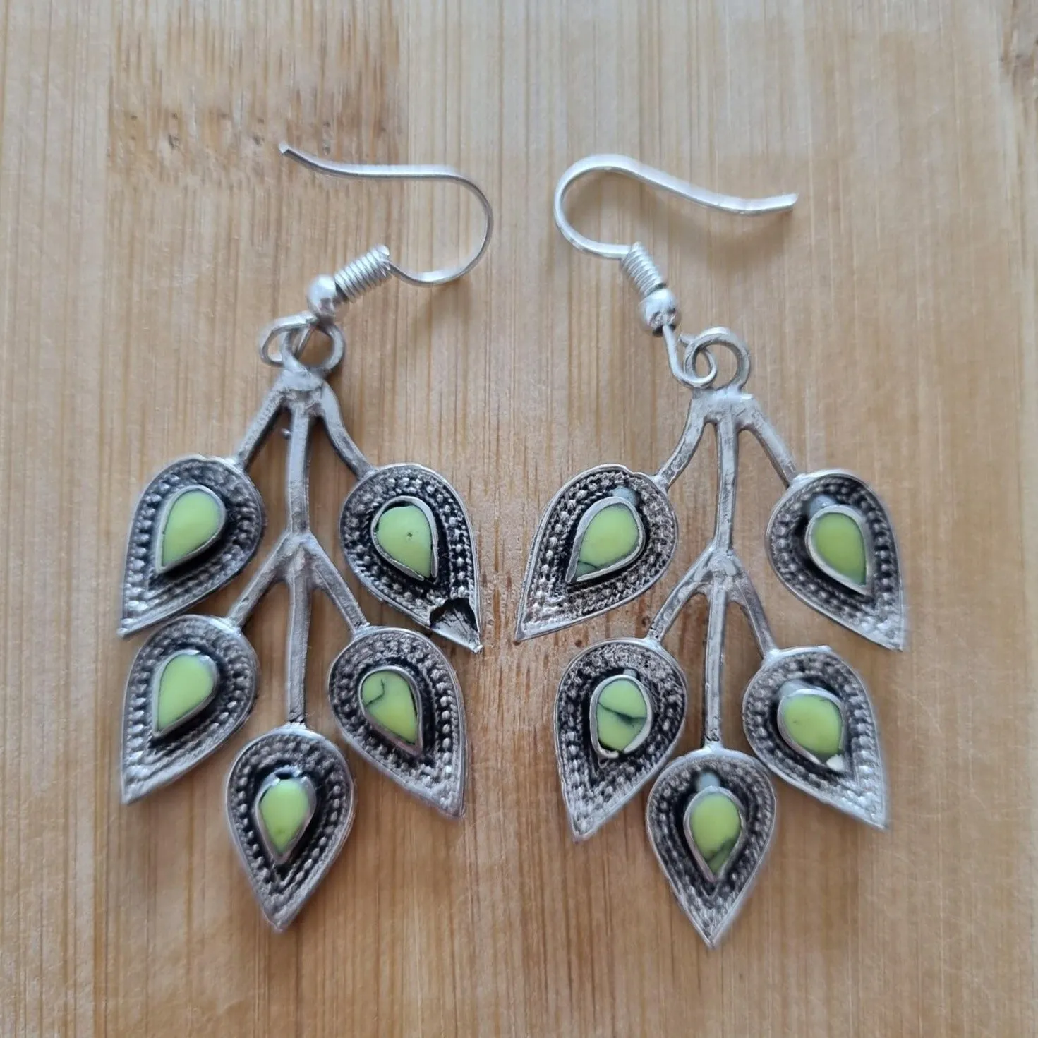 Kuchi Leaf Tribal Earrings