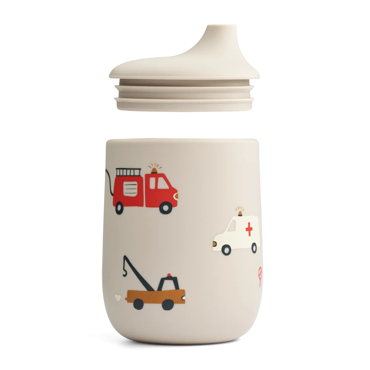 Liewood Ellis Sippy Cup | Emergency Vehicle /Sandy