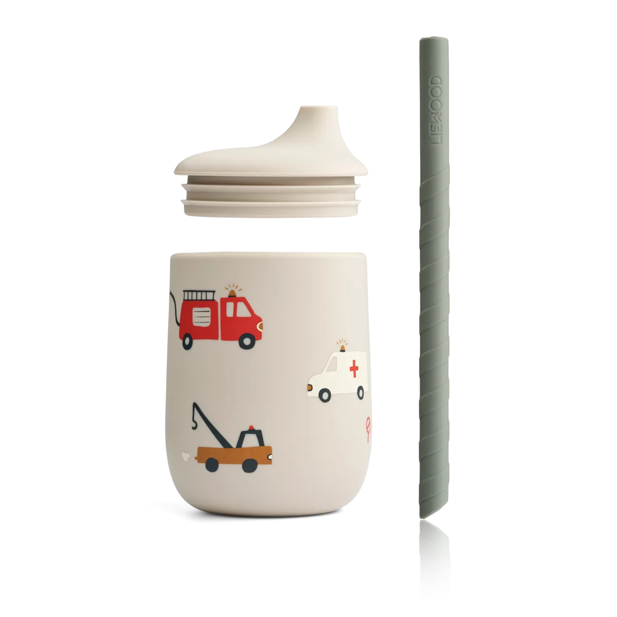 Liewood Ellis Sippy Cup | Emergency Vehicle /Sandy