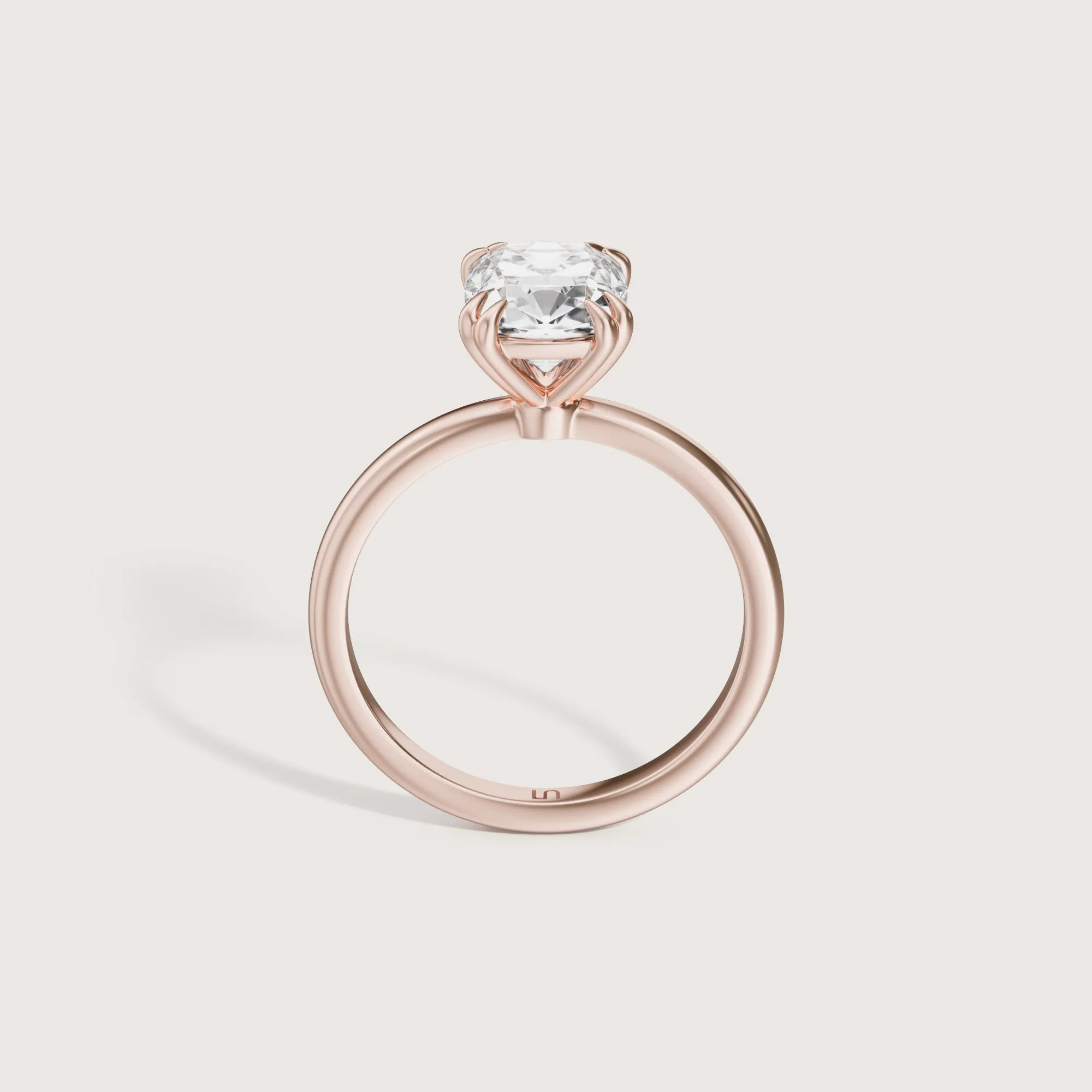 Lotus Antique Cut Cushion Solitaire