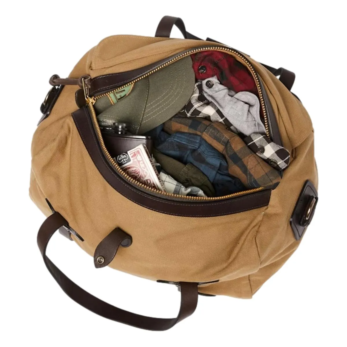 Medium Rugged Twill Duffle Bag Tan