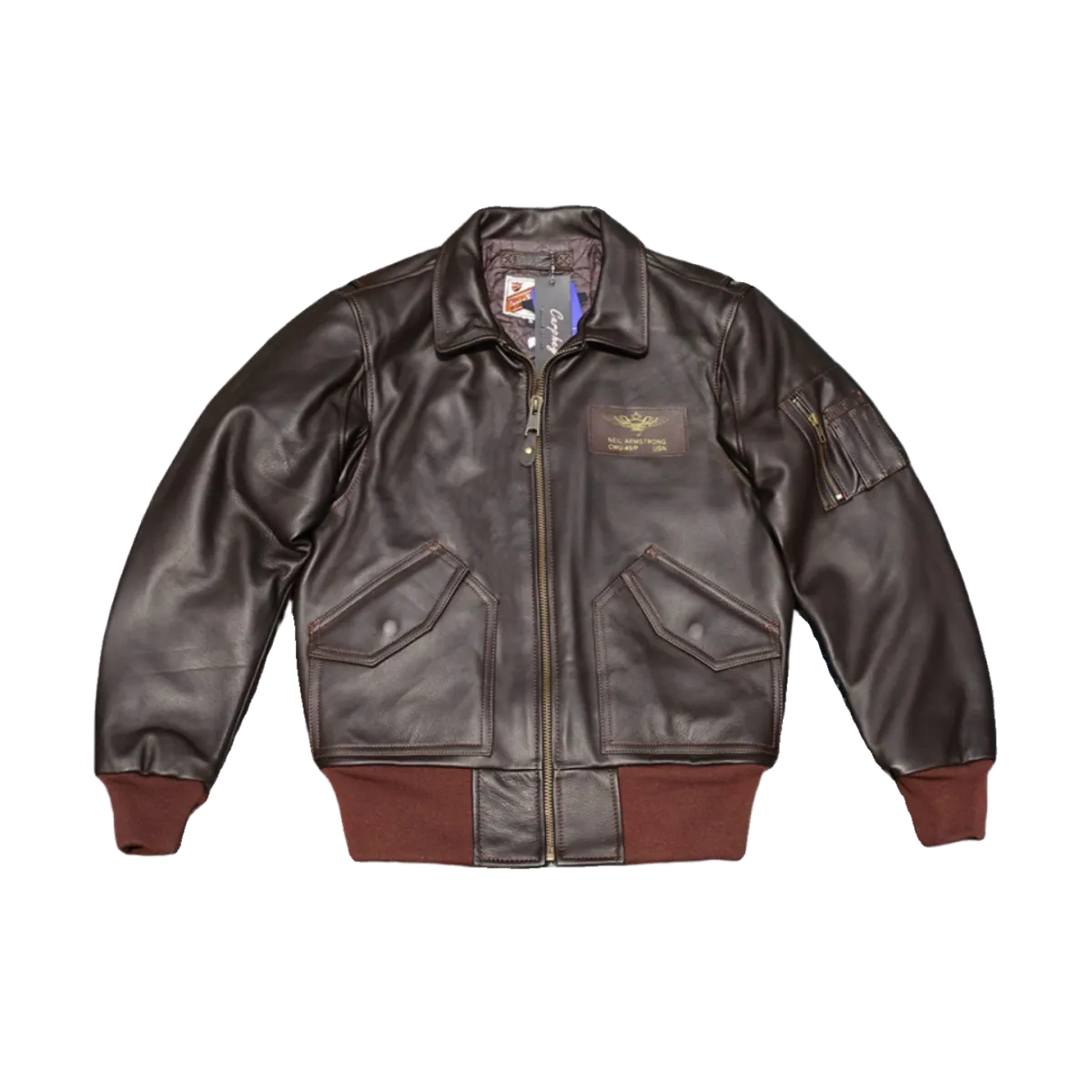 Men's MA-2 Bomber Leather Jacket