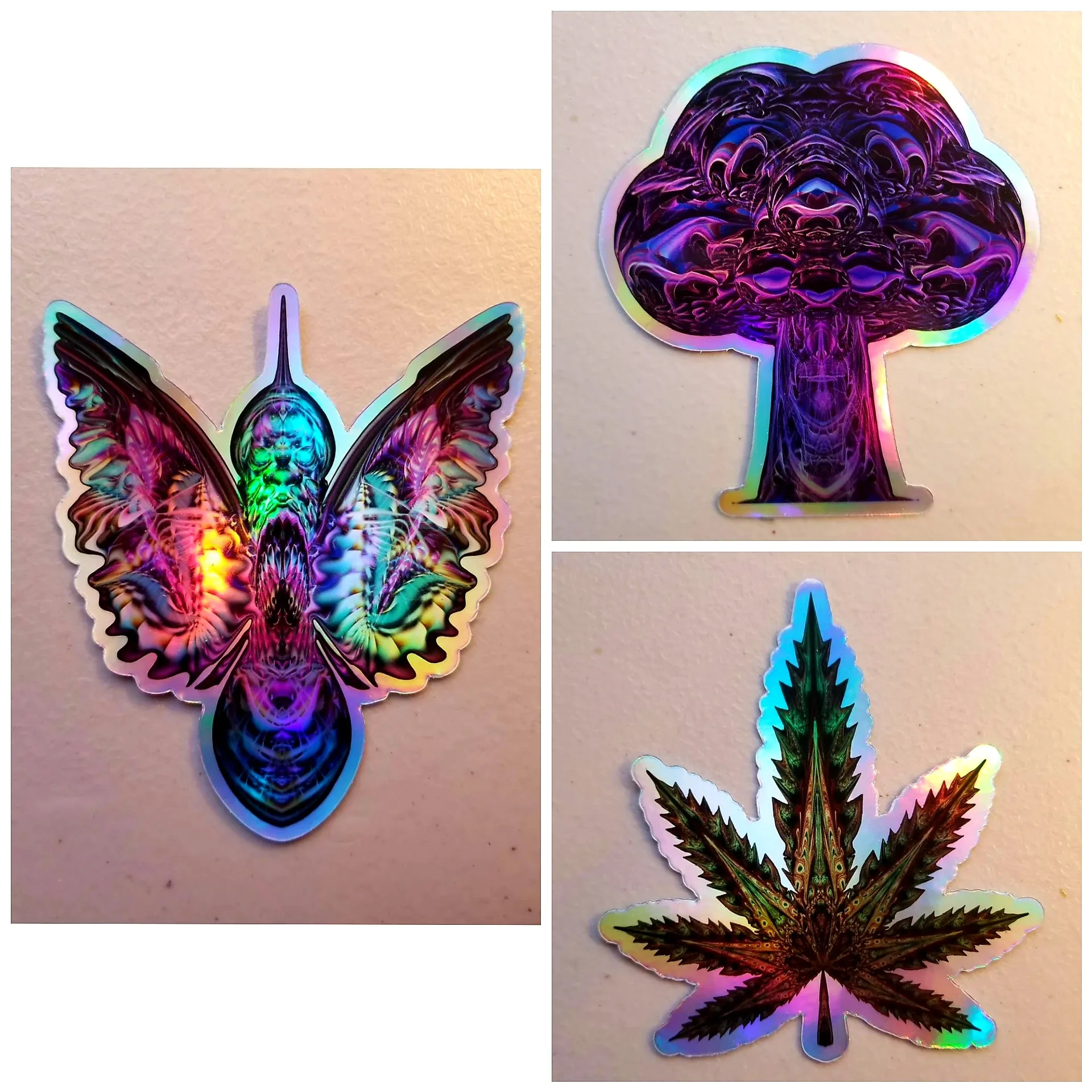 NATURE PACK HOLOGRAPHIC DIE CUT STICKERS