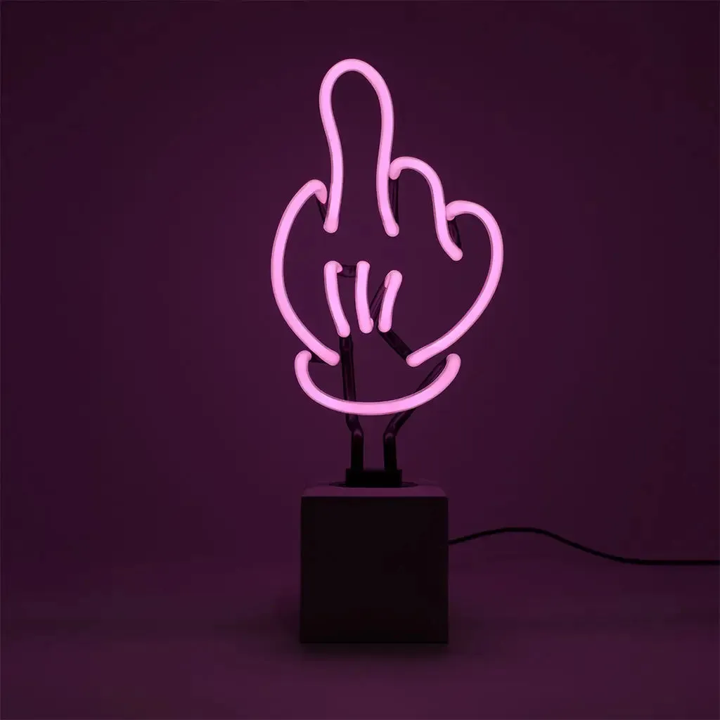 Neon 'middle Finger' Sign