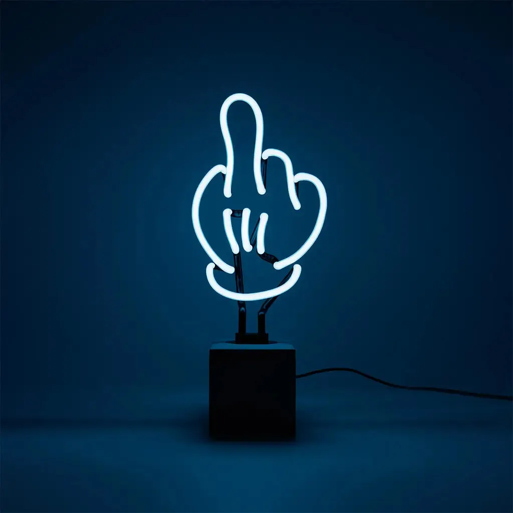 Neon 'middle Finger' Sign