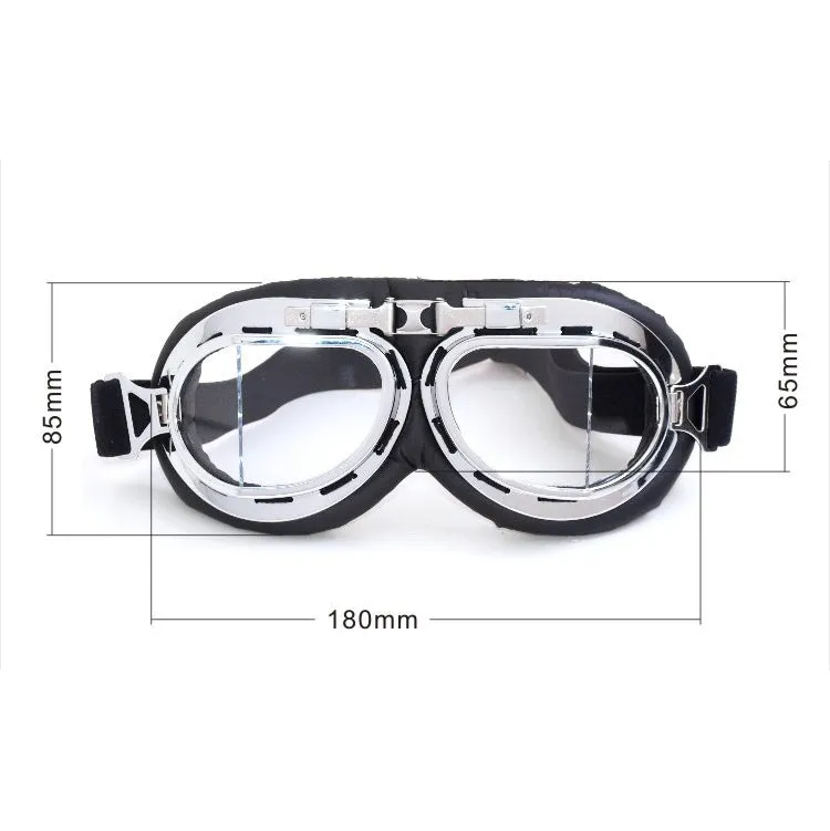 Protective Glasses Dustproof Anti-wind / Sand Riding Motorcycle Goggles Industrial Goggles(Silver Plating Lens)