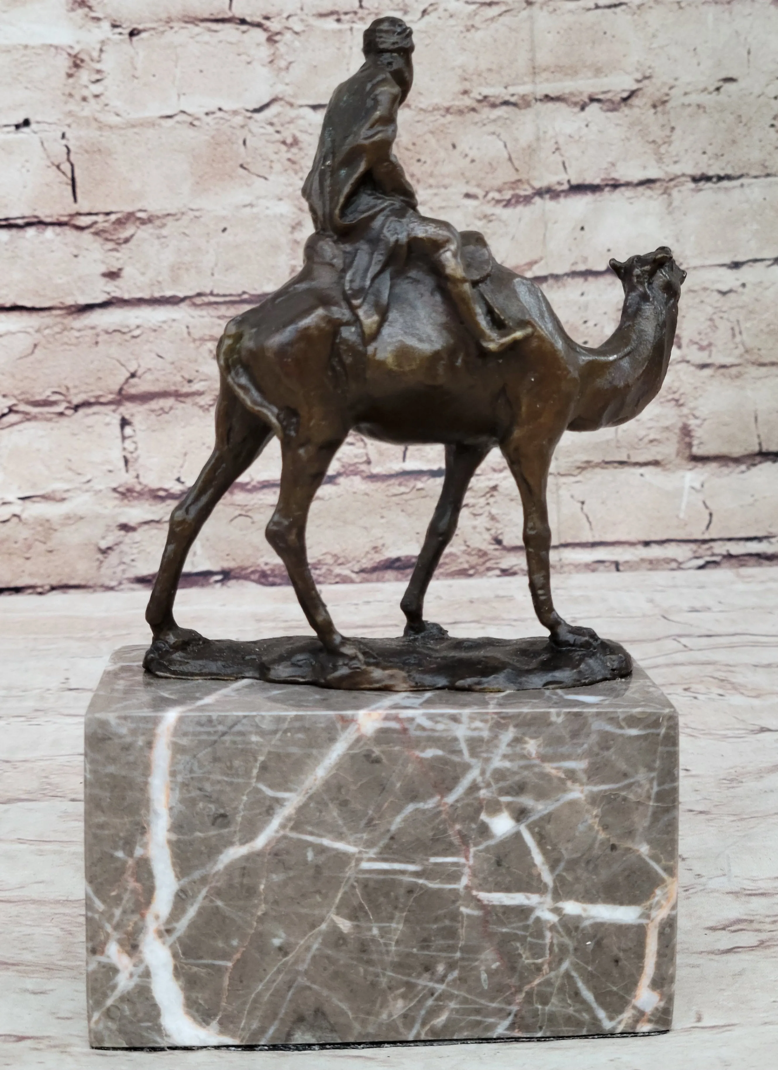 RARE Franz Bergman Austrian Bronze Orientalist Horse & Rider Statue Sculpture