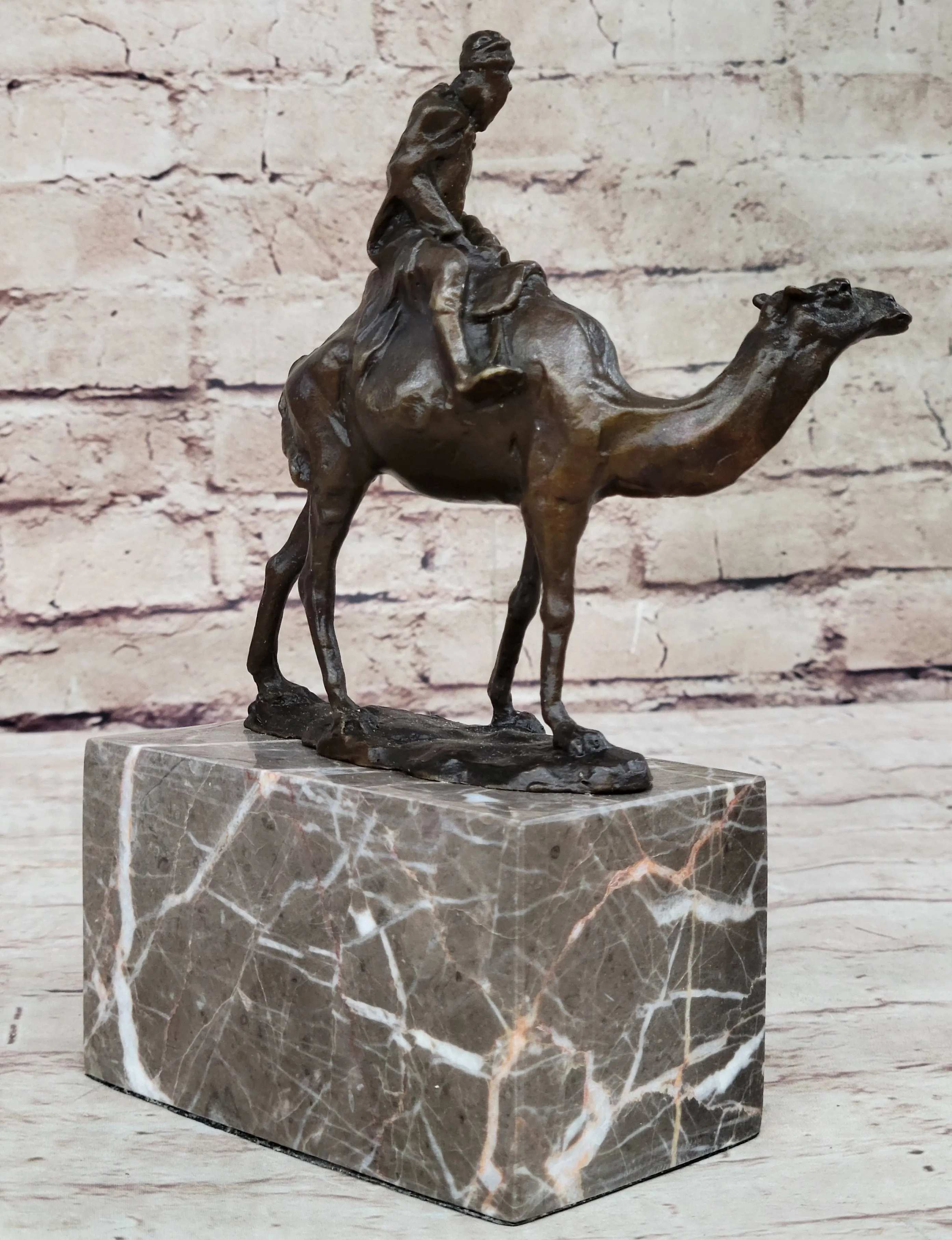 RARE Franz Bergman Austrian Bronze Orientalist Horse & Rider Statue Sculpture