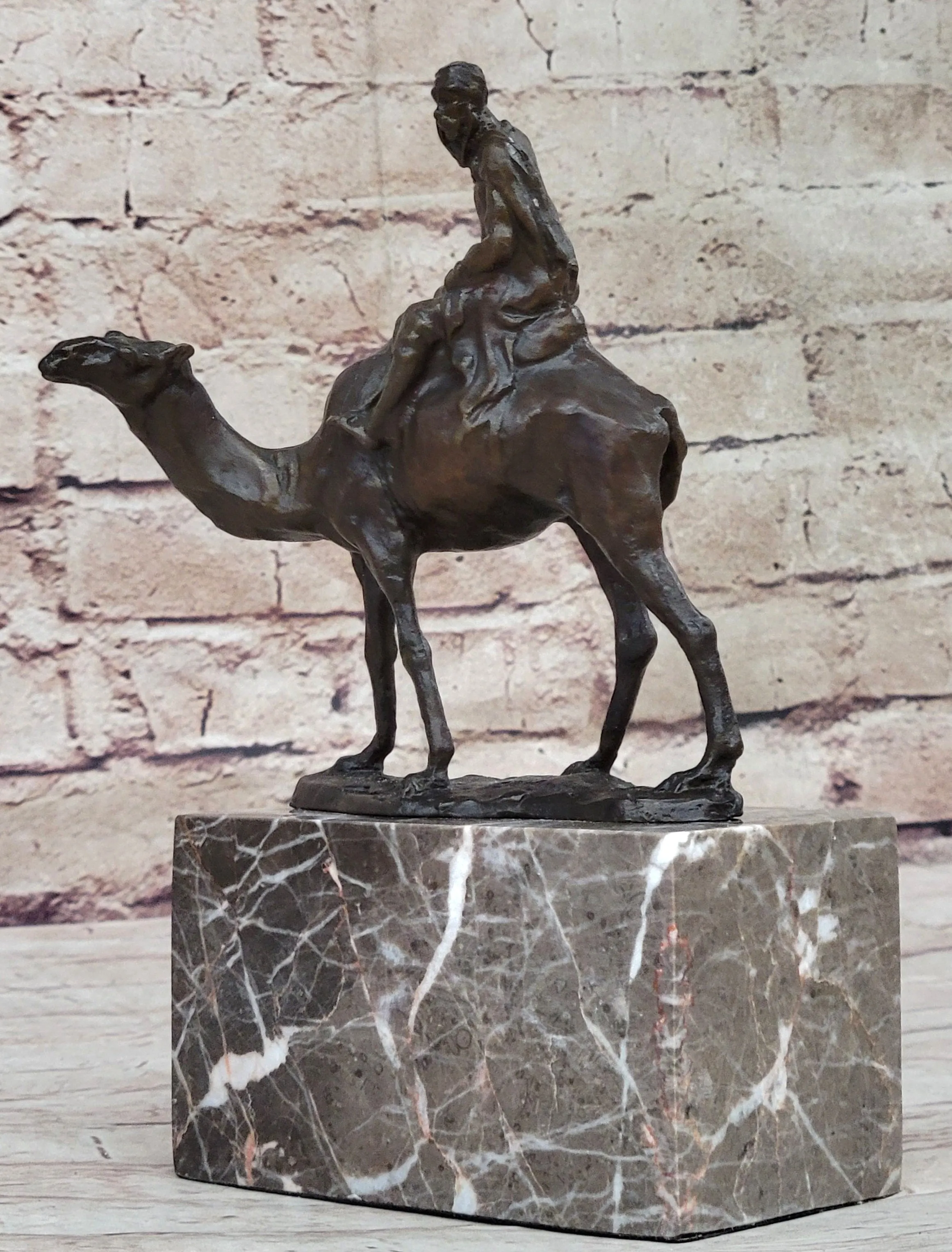 RARE Franz Bergman Austrian Bronze Orientalist Horse & Rider Statue Sculpture