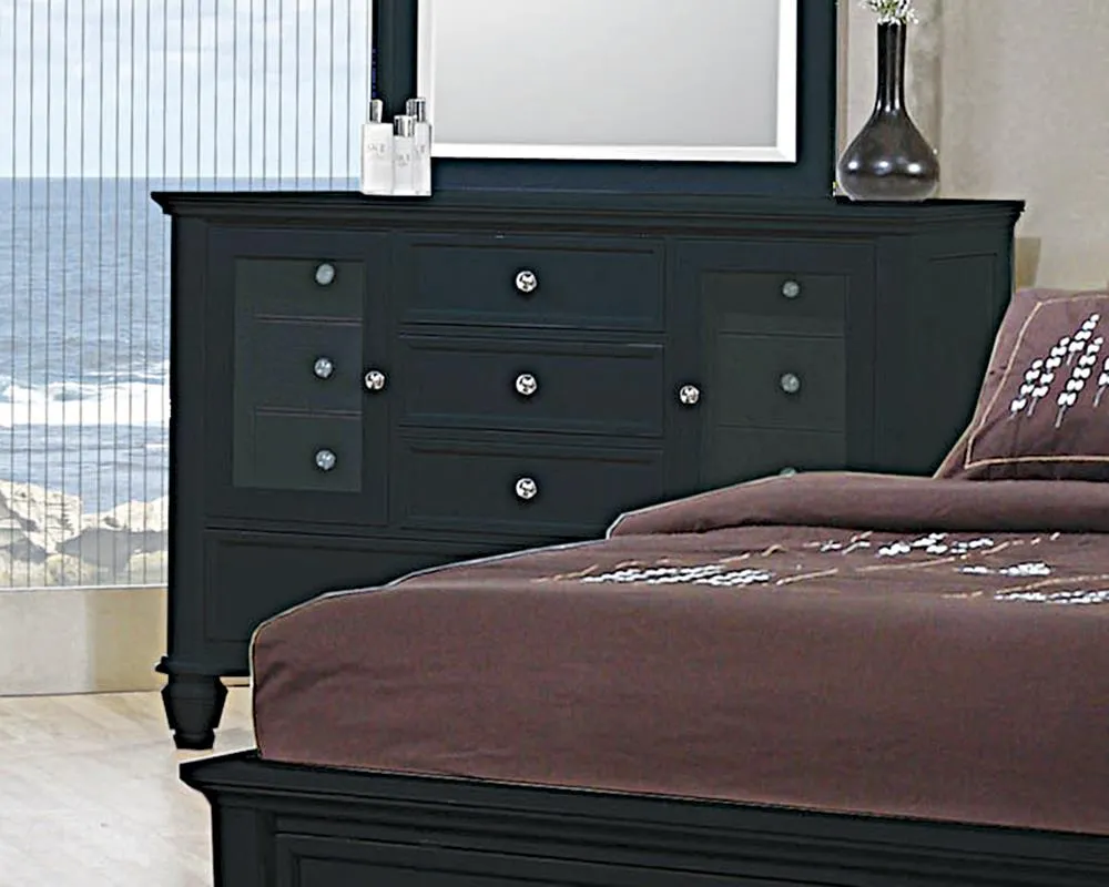 Sandy Beach 11-drawer Dresser Black