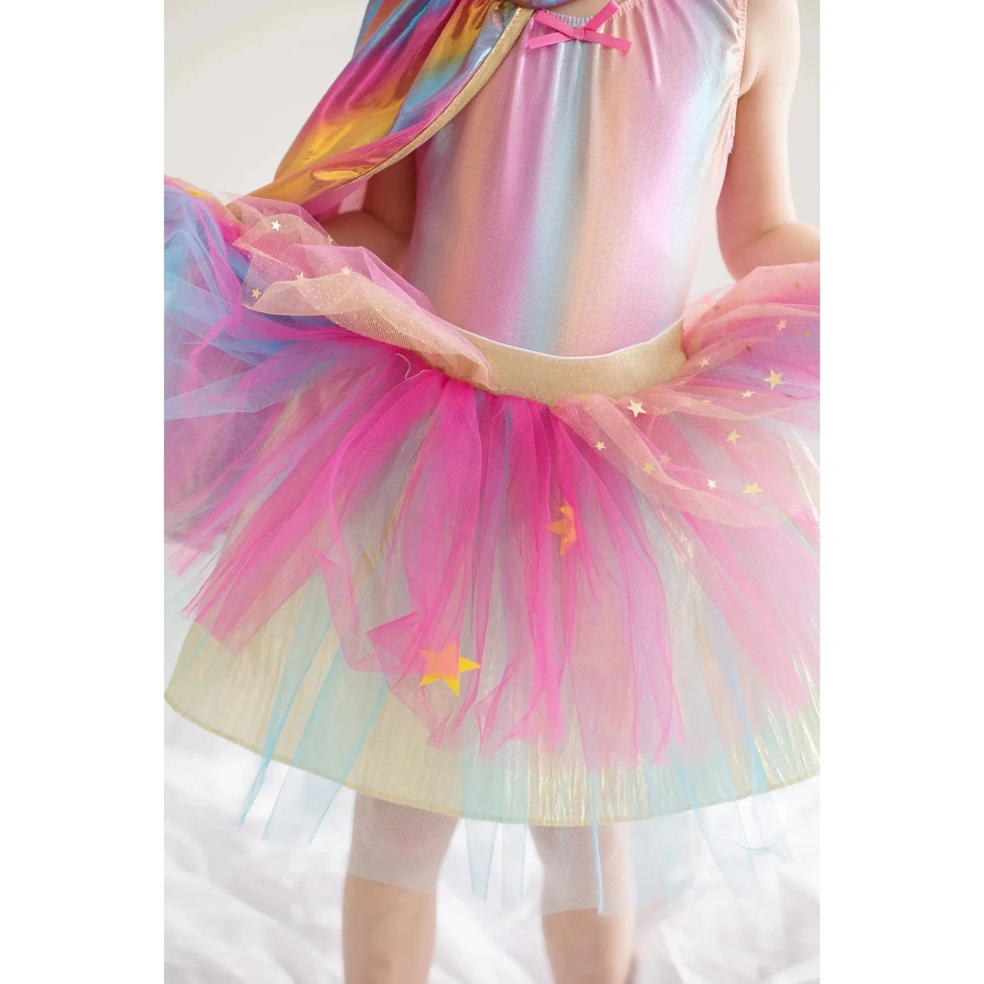 super duper tutu cape mask - metallic pink and gold