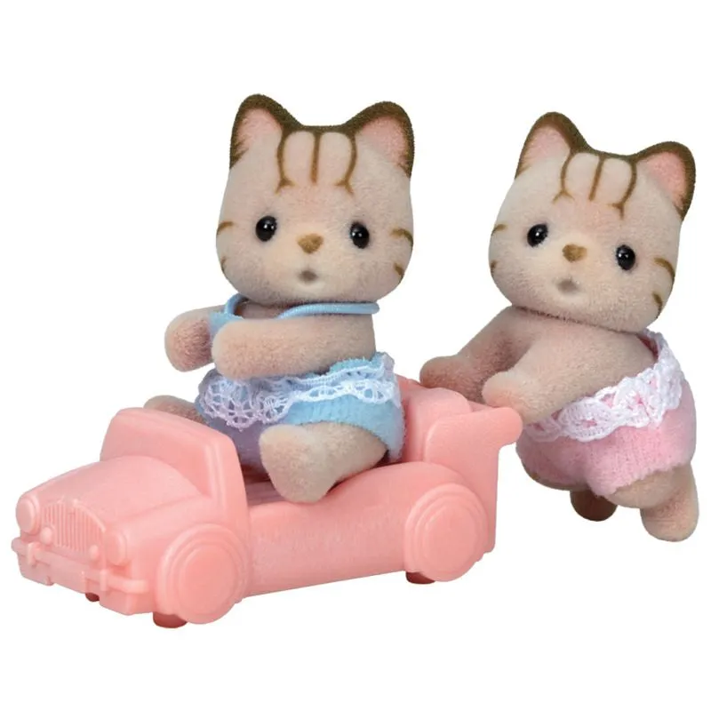 Sylvanian Families Striped Cat Twins