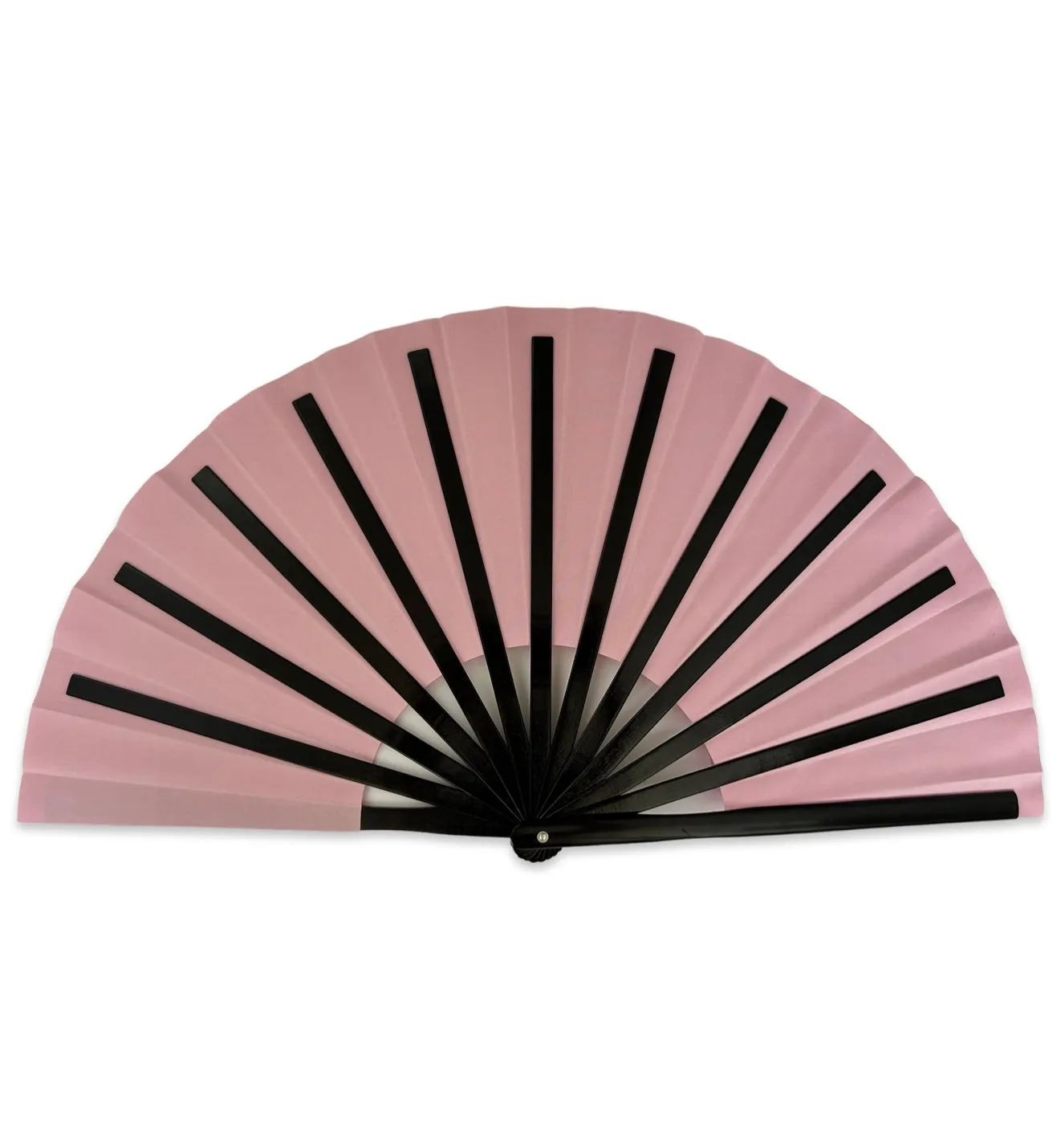 XL Foldable Hand Fan - Galaxy Range, Orion Holographic Metallic Pink